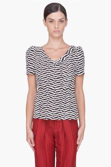 Marc By Marc Jacobs Silk Licorice Striped Blouse - Lyst
