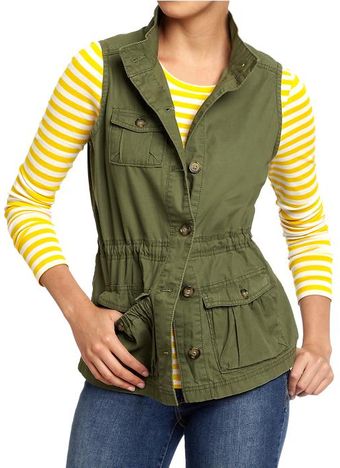 Old Navy Twill Cargo Vests - Lyst