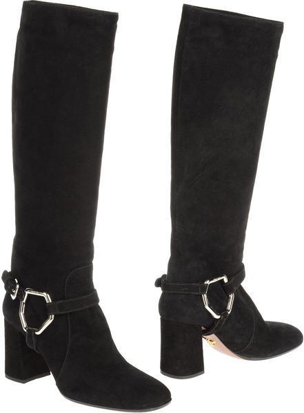 Prada Highheeled Boots in Black (brown) - Lyst