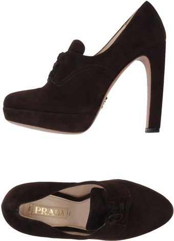 Prada Laced Shoes - Lyst