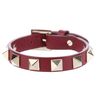 Valentino Studded Leather Bracelet in Red - Lyst