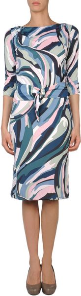 Emilio Pucci 3/4 Length Dress in Blue - Lyst
