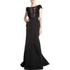 Nina Ricci Lace Neck Gown in Black - Lyst