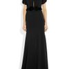 Burberry Prorsum Belted Crepe Gown in Black - Lyst