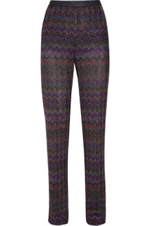 Missoni Metallic Crochetknit Wideleg Pants - Lyst