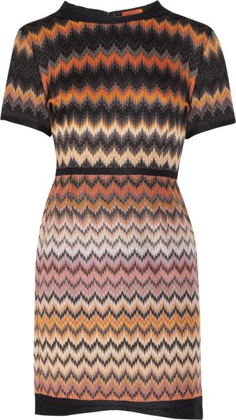 Missoni Zigzag Crochetknit Woolblend Dress in Multicolor (multicolored) - Lyst