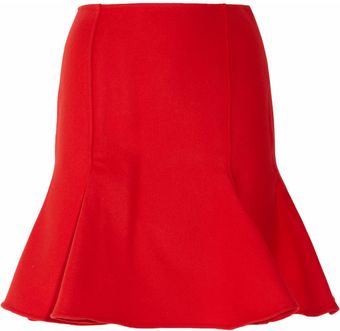 Versace Flared Wool Skirt - Lyst