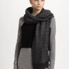 Alexander Wang Long Wool Scarf in Gray (black) - Lyst