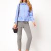 Asos Collection  Super Skinny Trousers in Herringbone Print in Gray (blackwhite) - Lyst