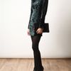 Balmain Devore Velvet Dress in Green - Lyst