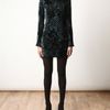 Balmain Devore Velvet Dress in Green - Lyst