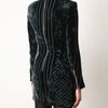 Balmain Devore Velvet Dress in Green - Lyst