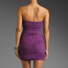 Bcbgmaxazria Strapless Ruffle Mini in Purple (dark orchid) - Lyst