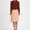 Chloé Bicolor Silk Dress in Brown (berry) - Lyst