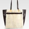 Christian Louboutin Sybil Large Shearling Leather Tote in Black (multi) - Lyst