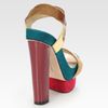Diane Von Furstenberg Mixed Media Platform Sandals in Multicolor - Lyst