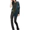 Helmut Lang Asymmetric Columnprint Shirt in Blue (bluemulti) - Lyst