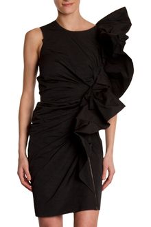 Lanvin Large Ruffle Panel Dress - Lyst