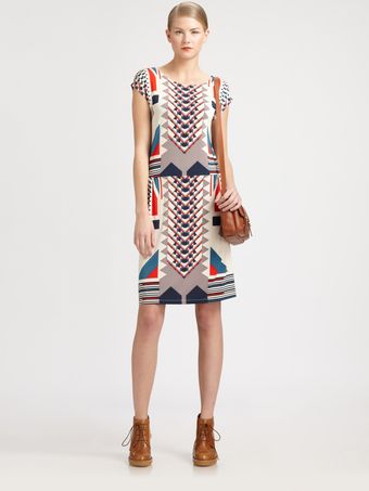 Marc By Marc Jacobs Tinka Printed Jersey Dress - Lyst