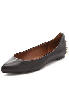 McQ by Alexander McQueen Studded Pointy Toe Flats - Lyst