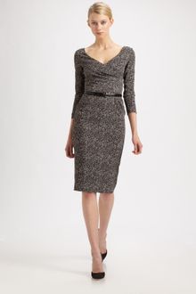 Michael Kors Herringbone Print Dress - Lyst