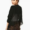 Nasty Gal Chiffon Wrap Blazer in Black - Lyst