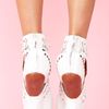 Nasty Gal Lace Up Platform White in Beige (white) - Lyst