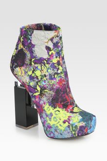 Nicholas Kirkwood Erdem Floralprint Cotton Ankle Boots - Lyst