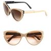 Stella Mccartney Notched Plastic Catseye Sunglasses in Beige - Lyst