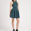 T By Alexander Wang Neoprene Pleated Dress in Green (kale) - Lyst