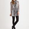 Thakoon Addition Gathered Ruffle Shirtdress in Gray (black) - Lyst
