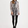 Thakoon Addition Gathered Ruffle Shirtdress in Gray (black) - Lyst