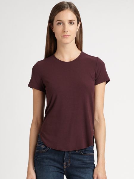 Theory Medea Rib Top in Purple (auburnsmoke) - Lyst