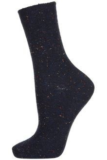 Topshop Navy Nep Ankle Socks - Lyst