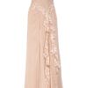 Alberta Ferretti Lace Appliqué Silk Gown in Pink (blush) - Lyst