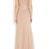 Alberta Ferretti Lace Appliqué Silk Gown in Pink (blush) - Lyst