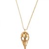 Alexander Mcqueen Bird Skull Brass Necklace in Gold for Men - Lyst