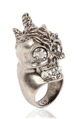 Alexander McQueen Punk Shell Skull Ring