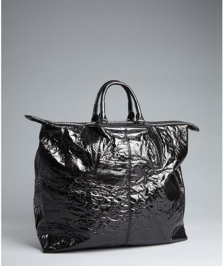 Alexander Wang Wrinkled Leather Alpha Shopper Tote in Black - Lyst
