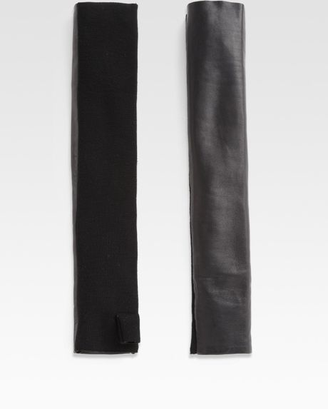 Alexander Wang Long Fingerless Gloves in Black - Lyst