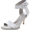 Alexander Wang Inna Leather Sandals with Stacked Heel in White (mercury) - Lyst
