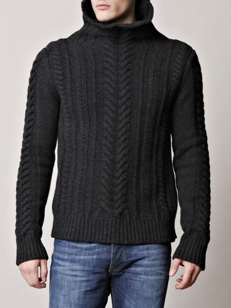 Balmain Cableknit Sweater in Gray for Men (grey) - Lyst