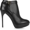 Burberry Prorsum Leather Ankle Boots in Black - Lyst