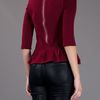 Carven Peplum Top in Purple (burgundy) - Lyst
