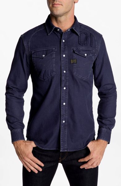 g star shirt blue