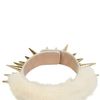 Giuseppe Zanotti Studded Fur Collar in White (ivory) - Lyst