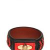 Givenchy Braided Leather Shark Lock Bracelet in Red - Lyst