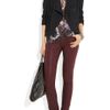 Helmut Lang Coated Midrise Skinny Jeans in Purple (burgundy) - Lyst