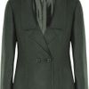 Jil Sander Monet Wool and Angorablend Jacket in Green (forest) - Lyst