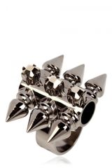 Mawi Spiky Tube and Crystal Ring
